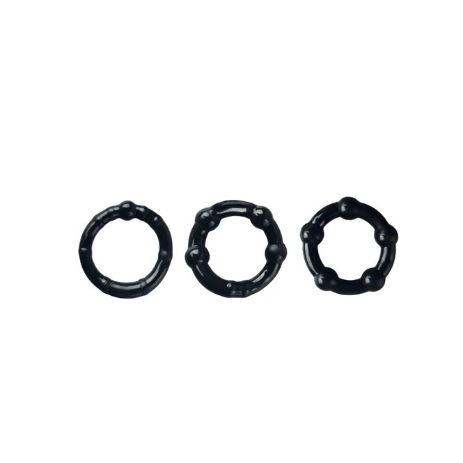 Hovedbilde 3 pack Penisringer - sort