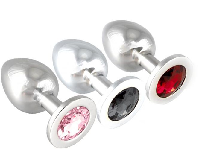 Hovedbilde Buttplug med Krystall, Medium