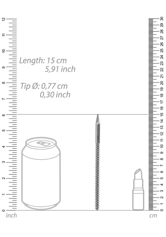 Ribbet dilatator i rustfritt stål - 0,3
