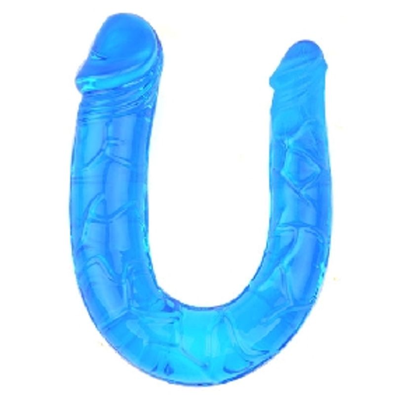 Dobbeldildo BLÅ 30 cm