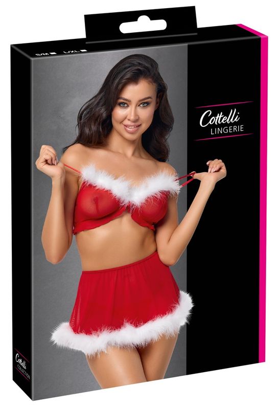 Cottelli LINGERIE - Set X-Mas kjole-bh