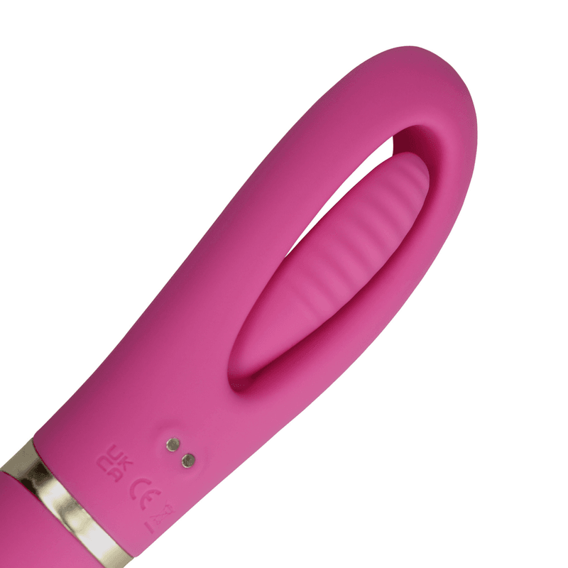 LOVELINE - Exuberant Pink Flapping and G-Spot Vibrator DOBBELSID