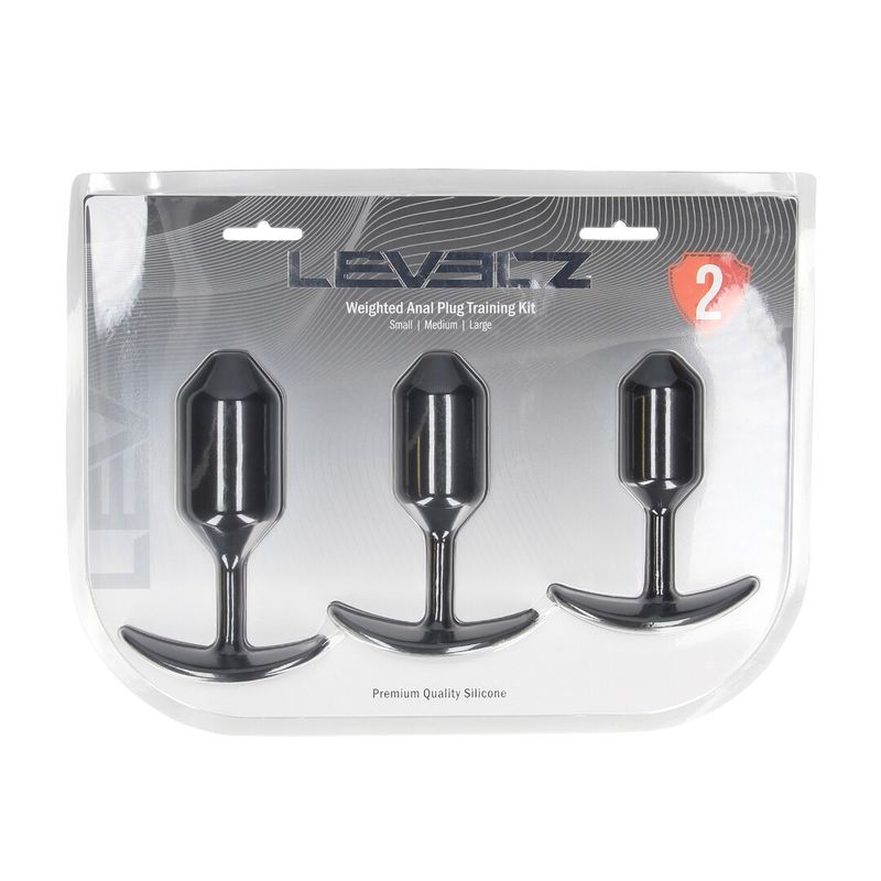 Levelz - Silikon vekted analplugger treningssett med 3st