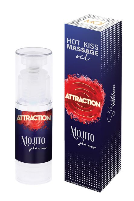Hovedbilde MAI ATTRACTION HOT KISS MASSAGE OIL MOJITO FLAVOR